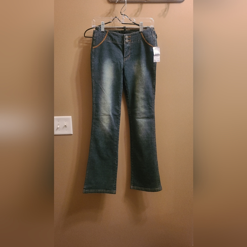 Vintage Y2K unique cut out low waist bell bottom jeans Y.O.Y.O. brand NTW